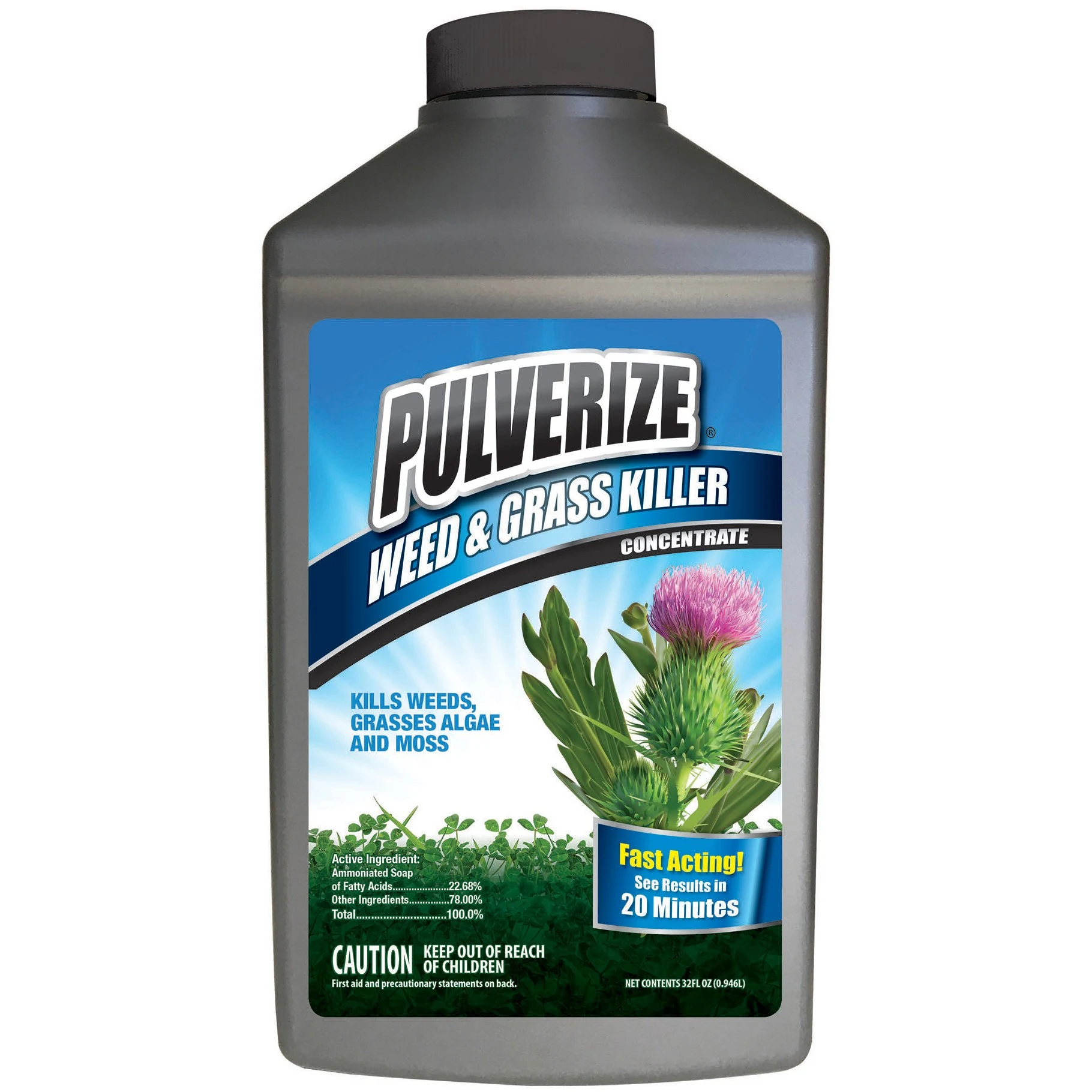MESSINAS Pulverize 32oz Weed & Grass Killer Liquid Concentrate — Single Unit