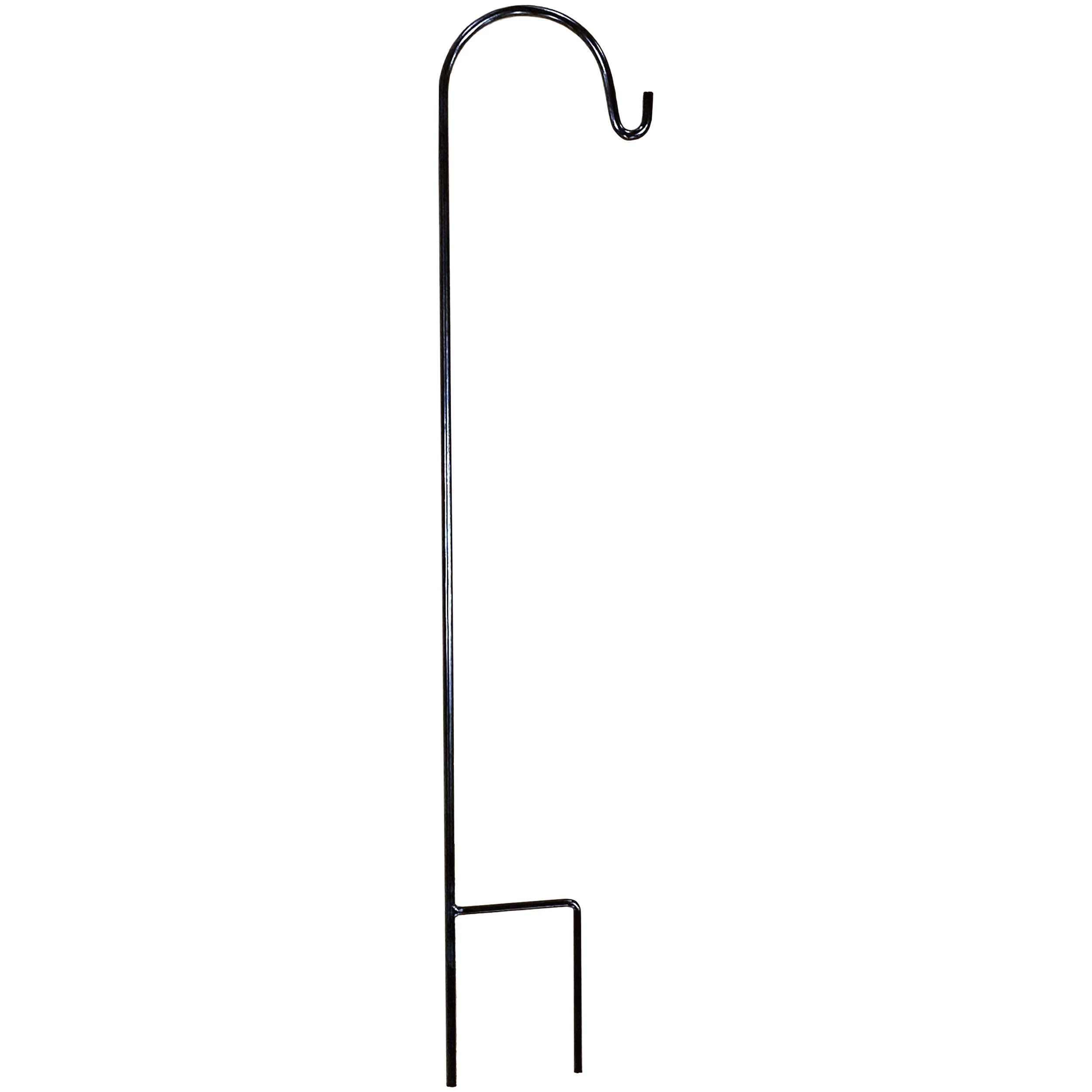AMERICAN GARDENWORKS INC AGW 5/8" Heavy Duty 65" Short Single Shepherd Hook Black — Single Unit