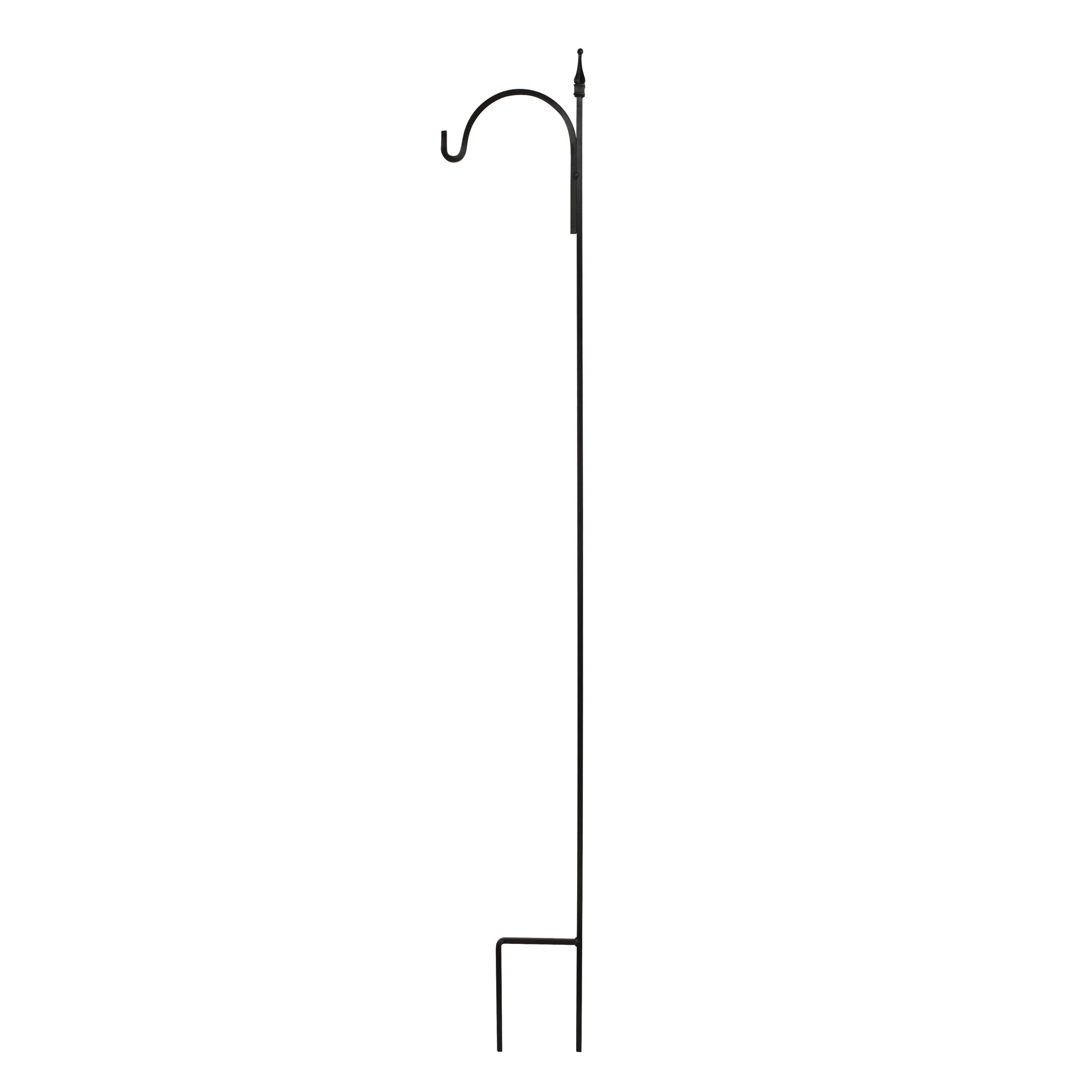 AMERICAN GARDENWORKS INC AGW Square Tall Single Finial Matte Black — Single Unit