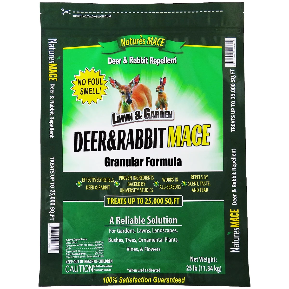 Nature's Mace 25# Deer & Rabbit Repellent Granules — Single Unit