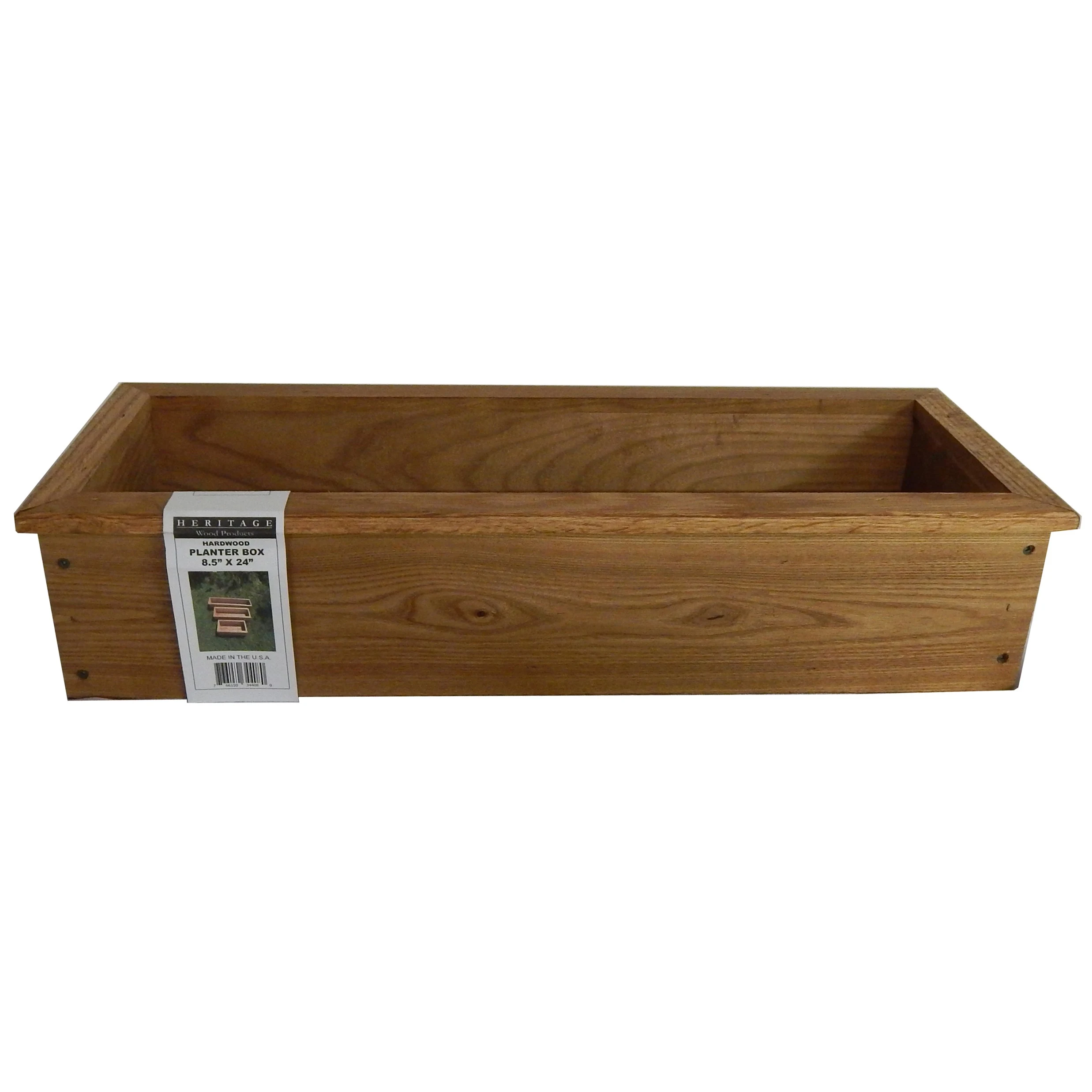 HERITAGE WOOD PRODUCTS LLC Heritage Wood Planter Box 8.5"x24" Stained Walnut — Single Unit