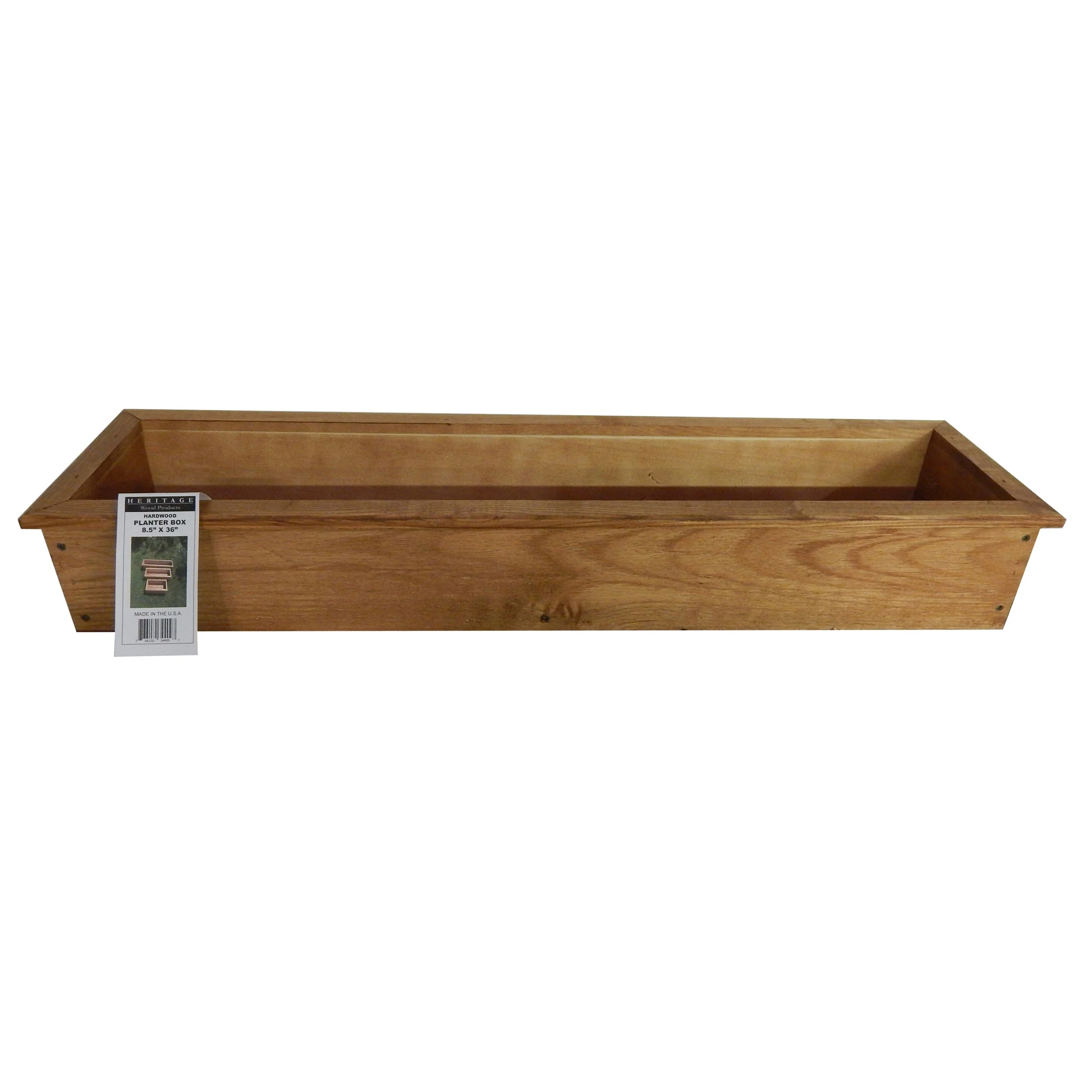 HERITAGE WOOD PRODUCTS LLC Heritage Wood Planter Box 8.5"x36" Stained Walnut — Single Unit