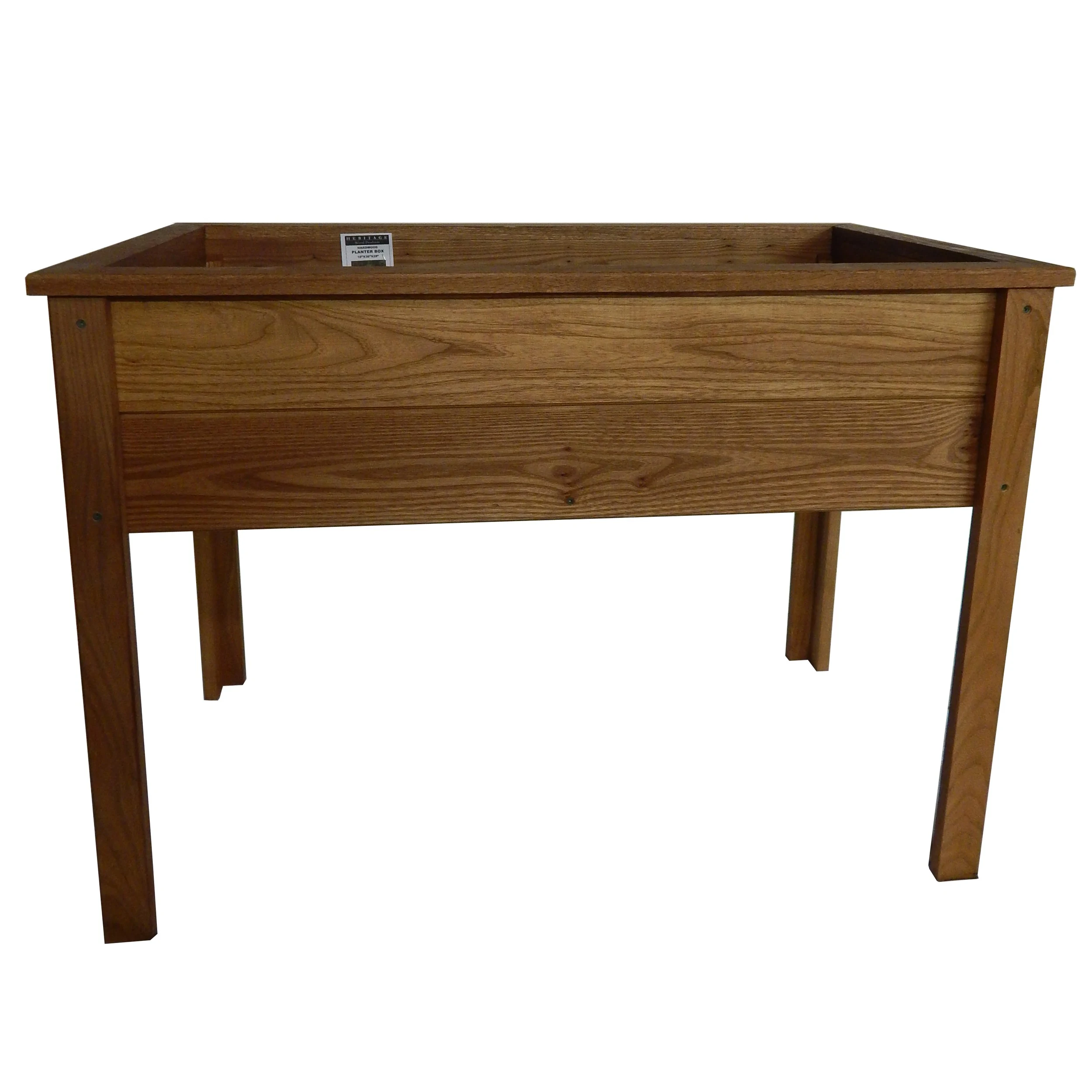 HERITAGE WOOD PRODUCTS LLC Heritage Wood Planter Box w/ Legs 18"x36"x28" Stained Walnut — Single Unit