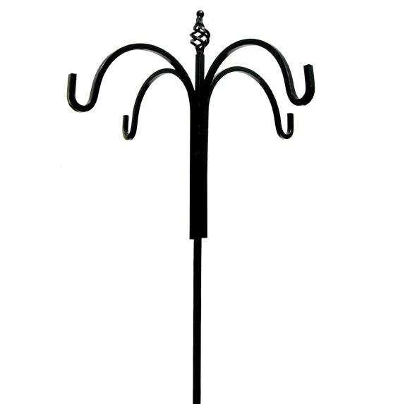 AMERICAN GARDENWORKS INC AGW 90"x24" Tall 4 Hook Spiral Twist Black — Single Unit