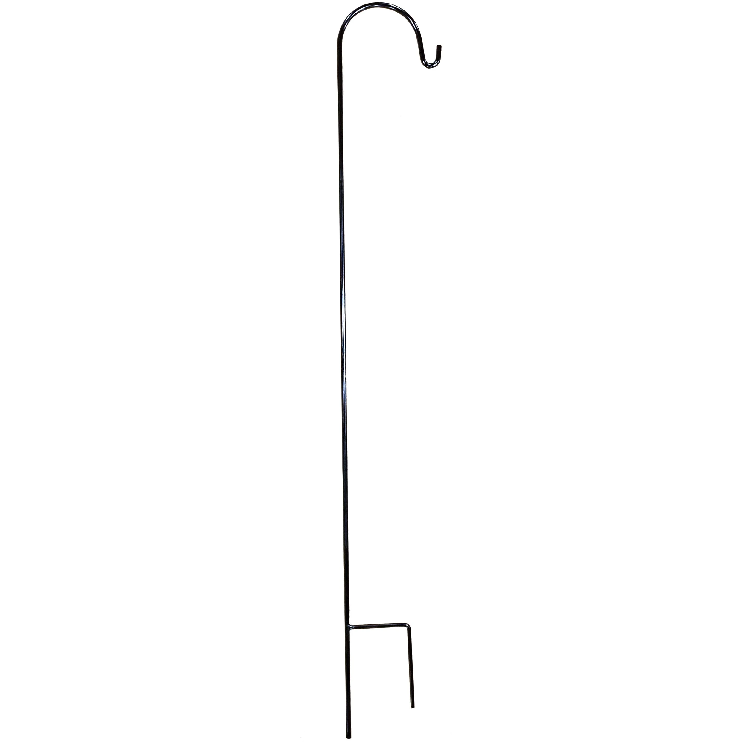 AMERICAN GARDENWORKS INC AGW 5/8" Heavy Duty 90" Tall Single Shepherd Hook Black — Single Unit