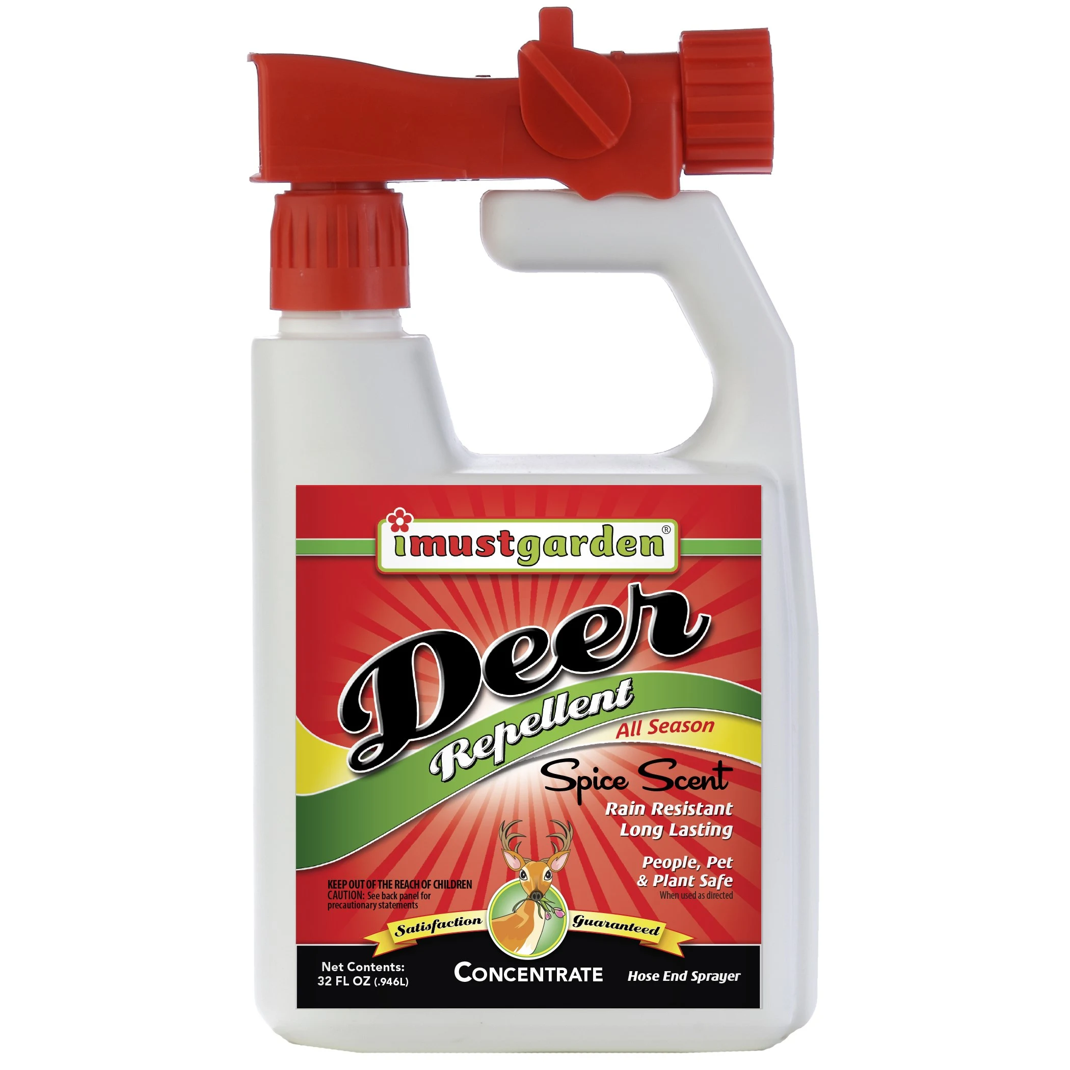 I MUST GARDEN, LLC IMG 32oz Deer Repellent All Season Hose End Spice Scent Ready to Spray — Single Unit