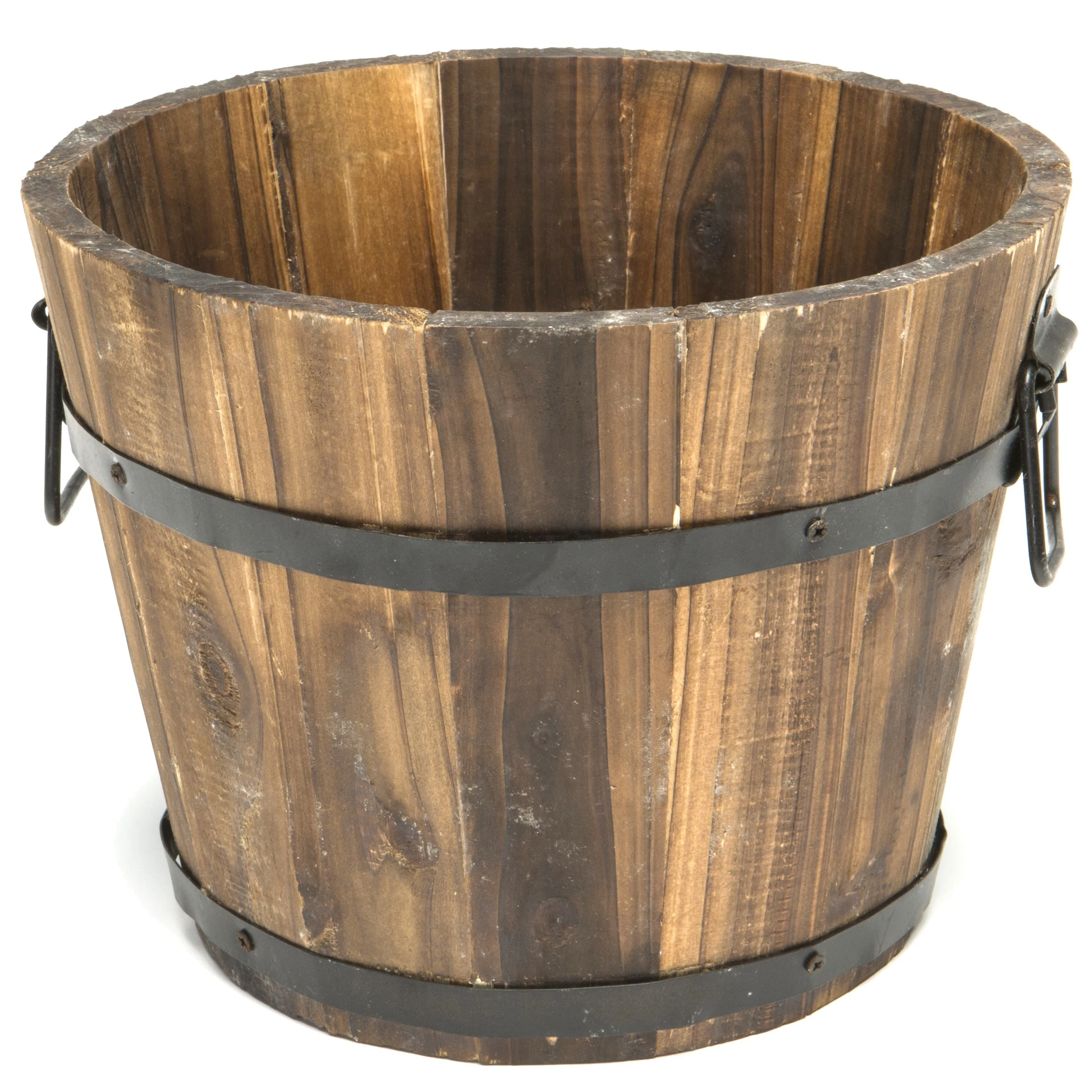 Devault 10" x 6" Small Whiskey Barrel Dark Oil Stain — Single Unit
