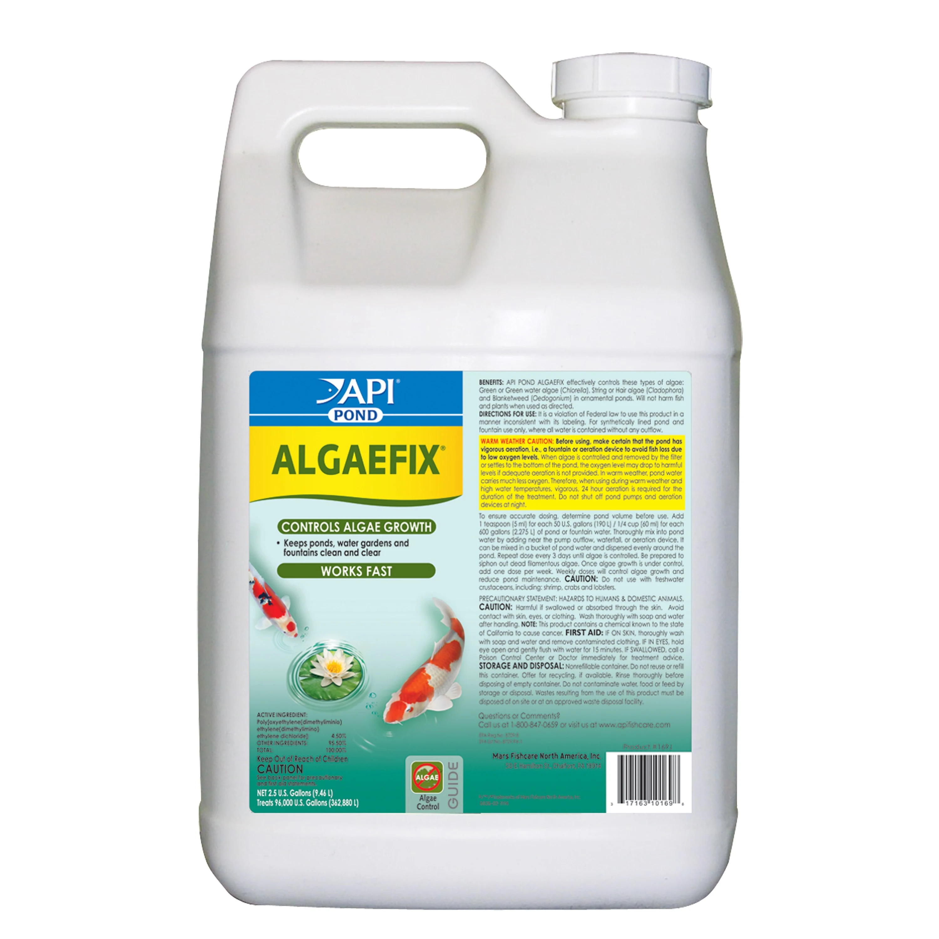 MARS FISHCARE N AMERICA INC. API Pond 2.5gal Algae Fix Treats 96000 Gallons — Single Unit