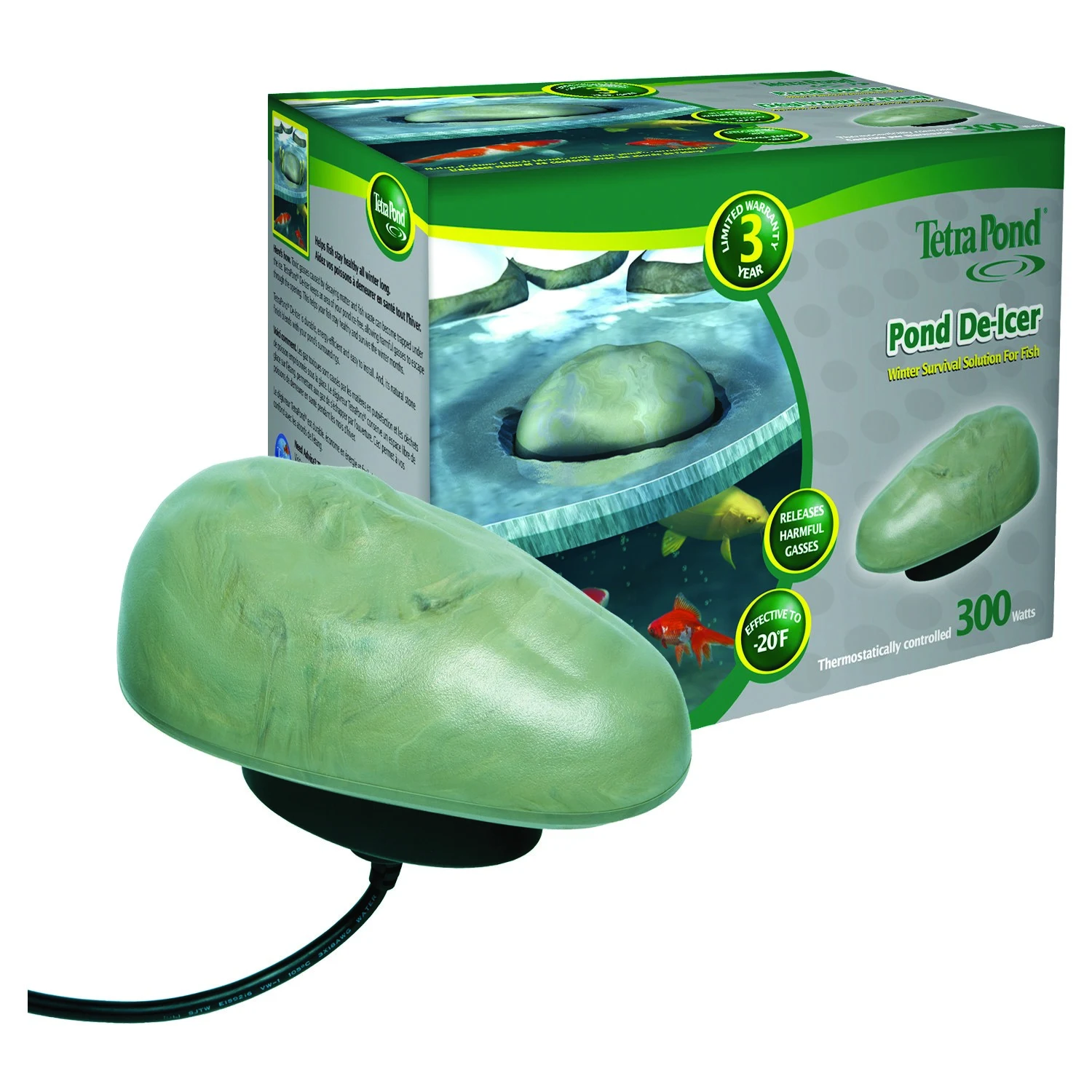 UNITED PET GROUP - AQUATICS Tetra Pond DeIcer 300Watt Simulated Rock Heater — Single Unit