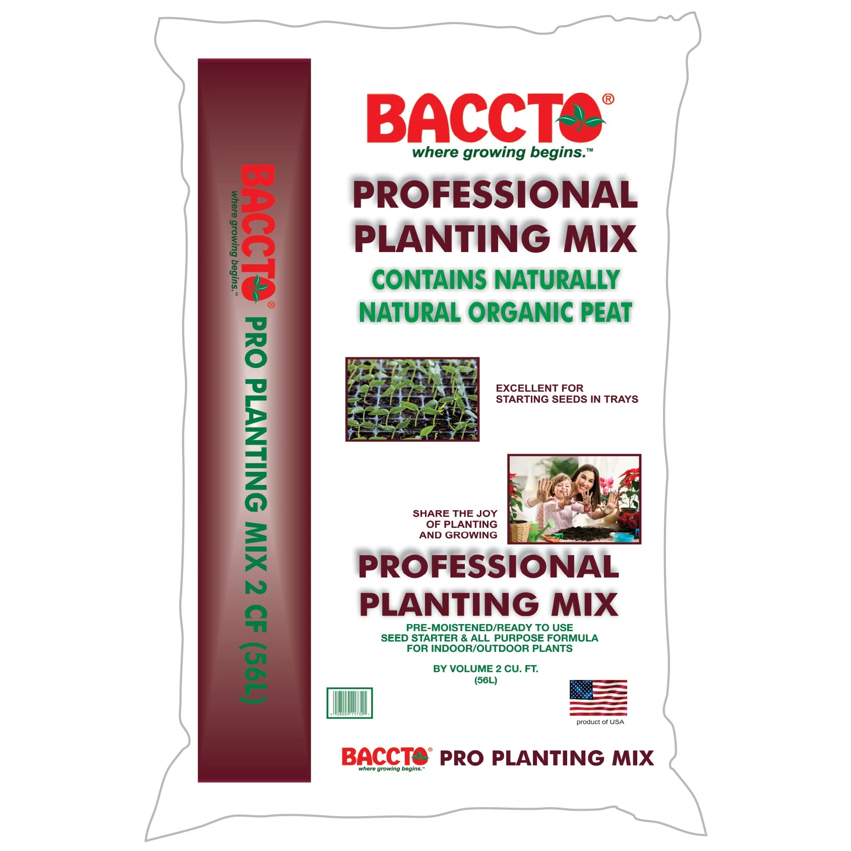 MICHIGAN PEAT, LLC Mi Peat 2cf Baccto Professional Planting Mix — Single Unit