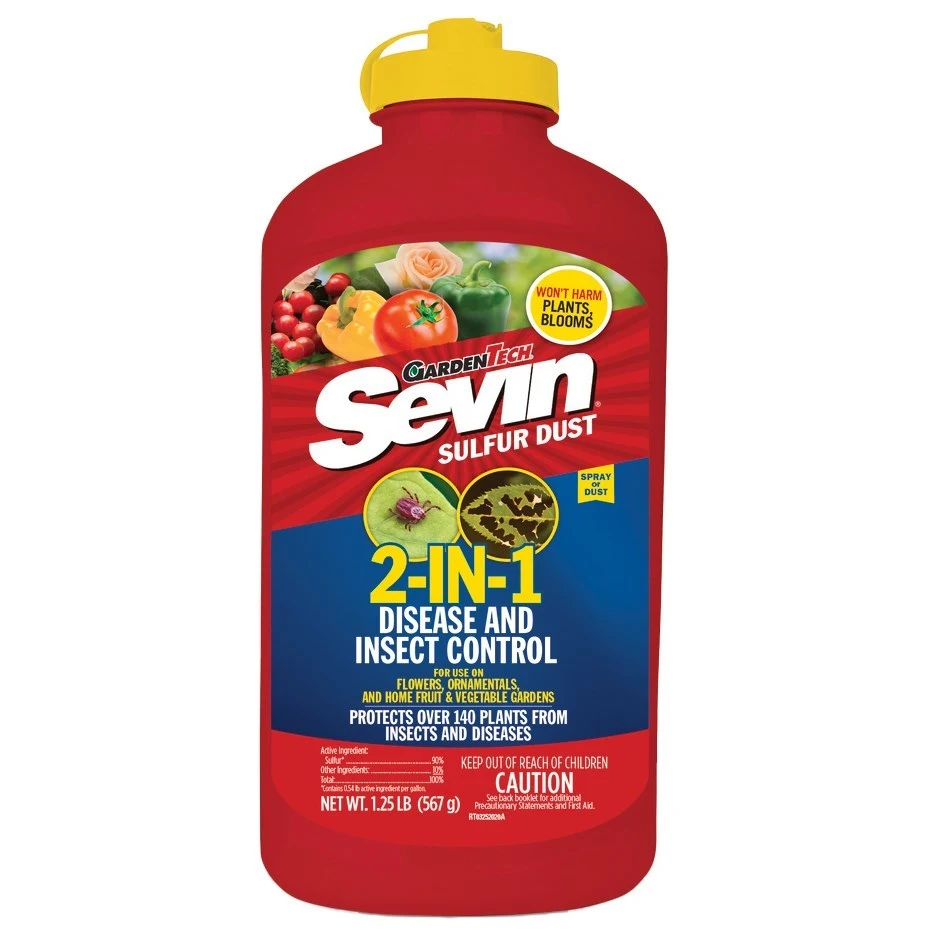 TECH PAC LLC GardenTech 1.25lb Sevin 2-in-1 Sulfur Dust Disease and Insect Control — Single Unit