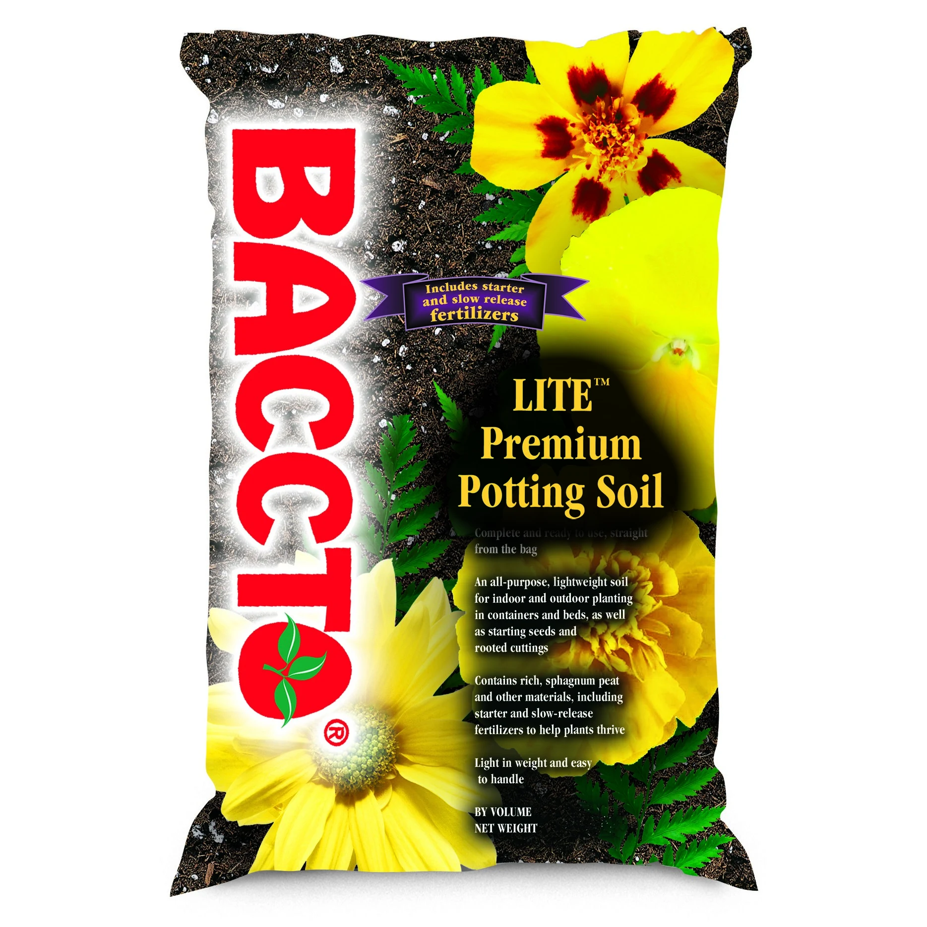 MICHIGAN PEAT, LLC Mi Peat 8qt BACCTO Lite Premium Potting Soil — Single Unit
