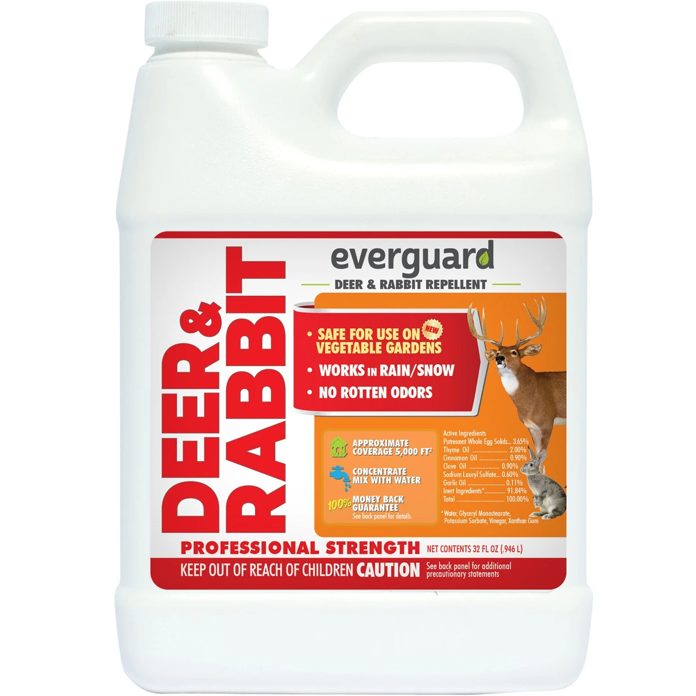 AMERICAN DEER PROOFING INC. Everguard 32oz Deer & Rabbit Repellent Concentrate with Nozzle — Single Unit