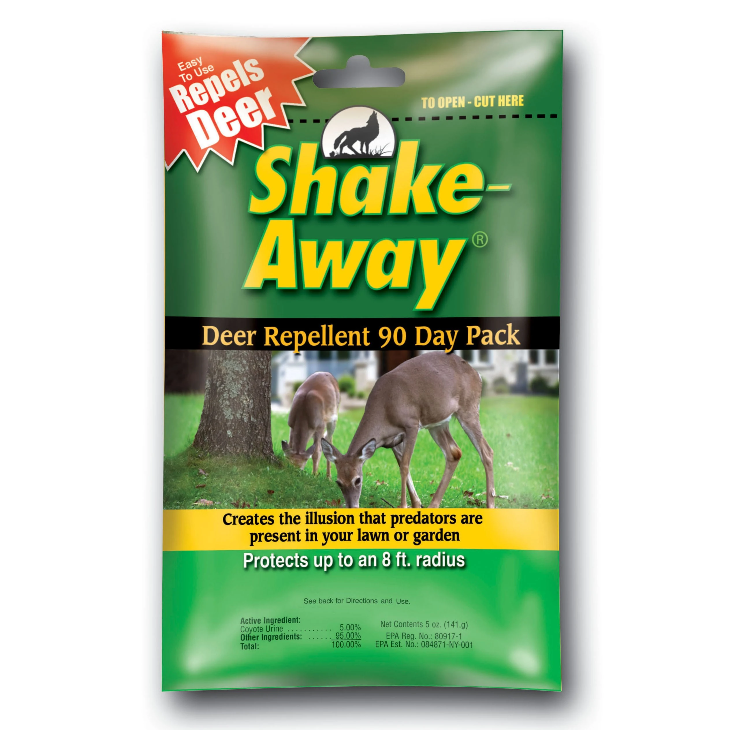 Shake Away 5oz 90 Day Deer Repellent Packs — Single Unit