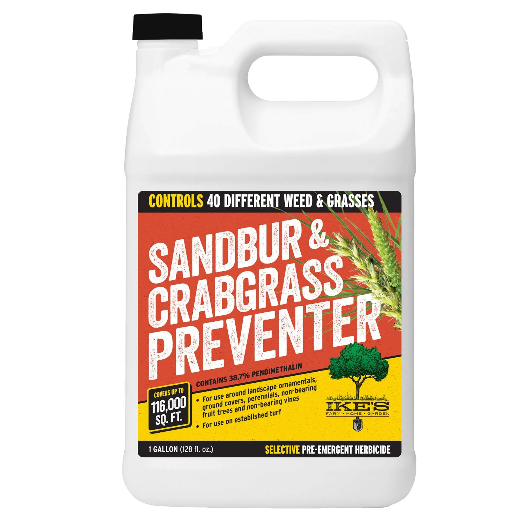 IKE'S, LLC IKES 1gal Sandbur & Crabgrass Preventer Pendmethalin 38.7% — Single Unit