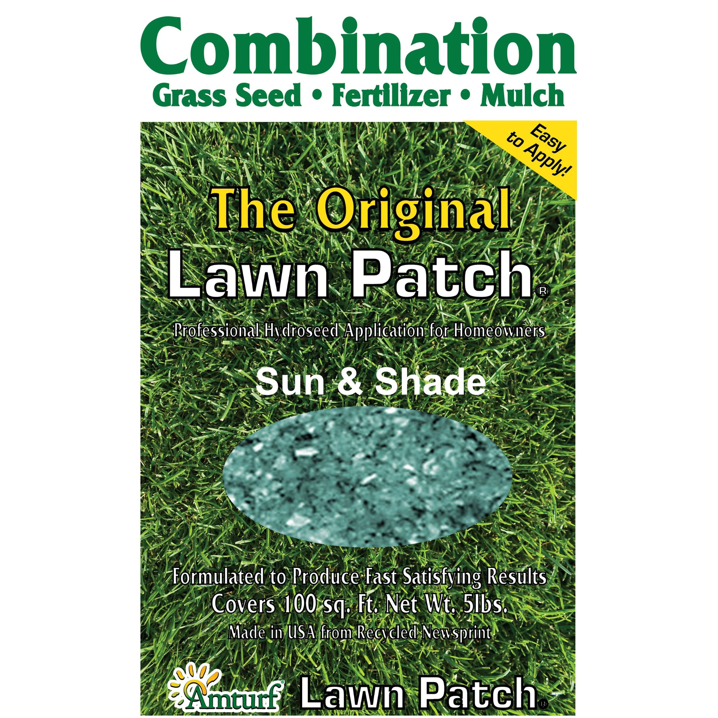 AMTURF ENTERPRISES, LLC Amturf 5# Lawn Patch Sun/ Shade Shelf Pack — Single Unit