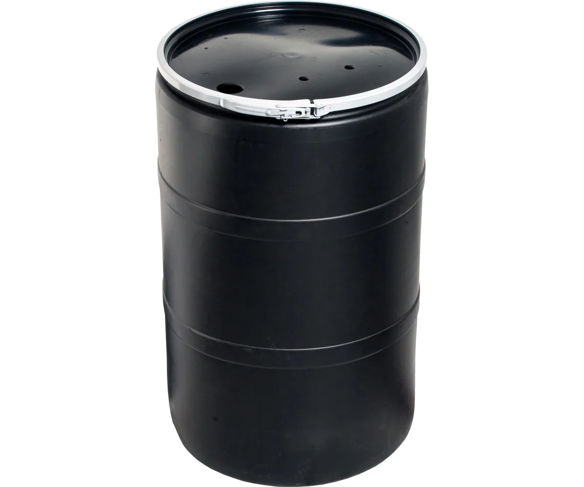 55 gal Drum with Pre-Drilled Locking Lid - Image 2