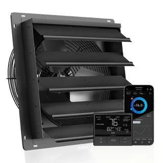 AC Infinity AIRLIFT T20, Shutter Exhaust Fan 20" with Temperature Humidity Controller