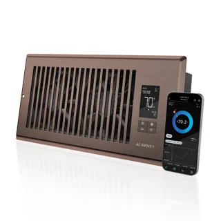 AIRTAP T4, Smart Register Booster Fan 4" x 10" Bronze