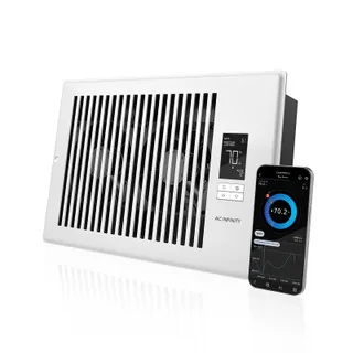 AIRTAP T6, Smart Register Booster Fan 6" x 10" White