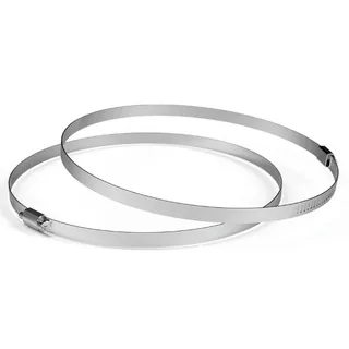 Duct Clamps 12", Rustproof Stainless Steel, 2-Pack