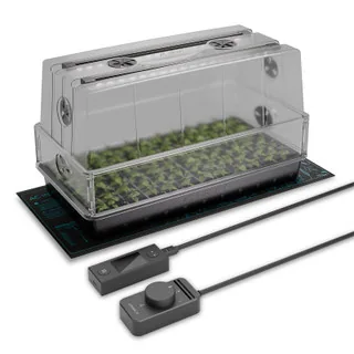 Heavy-Duty Humidity Dome 6x12 Kit with LED Lighting and Heating Mat