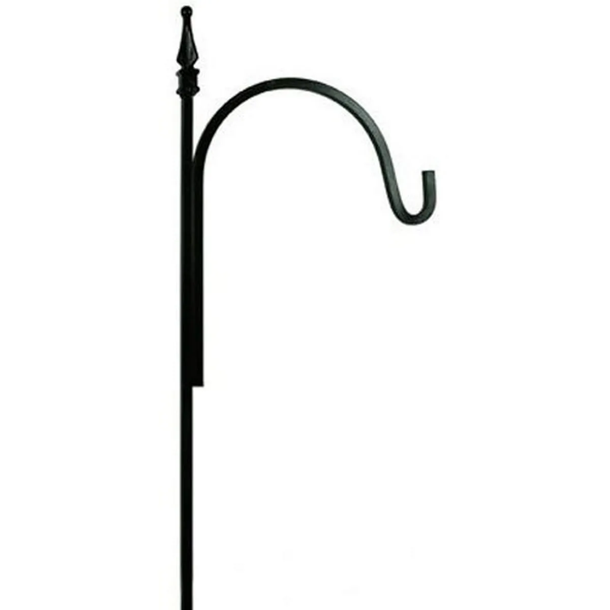 AGW Square Tall Single Finial Matte Black - Image 2