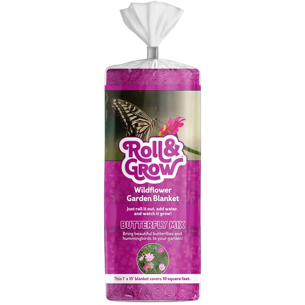 Amturf Enterprises Amturf 10sf Roll & Grow Butterfly Wildflower Blanket Pink