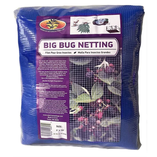ANF 8'x50' Big Bug Net Blue 1/6" Mesh