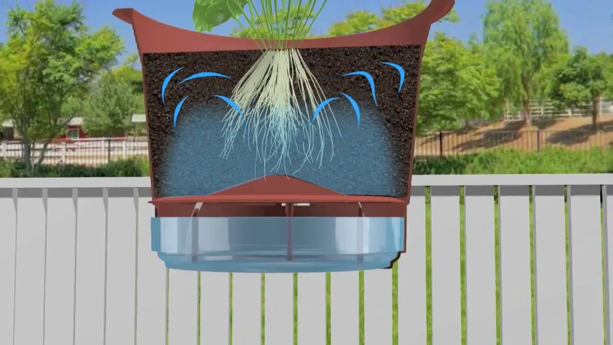 Apollo 12" Eezy Gro Self Watering Planter Terra