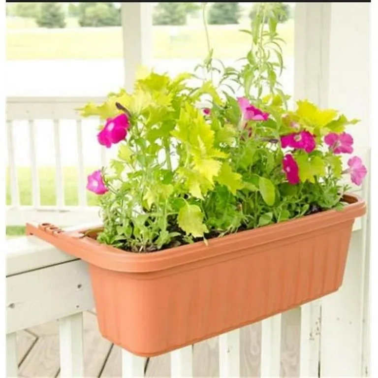 Apollo 24" Deck Rail Planter for 4" Rail Mocha