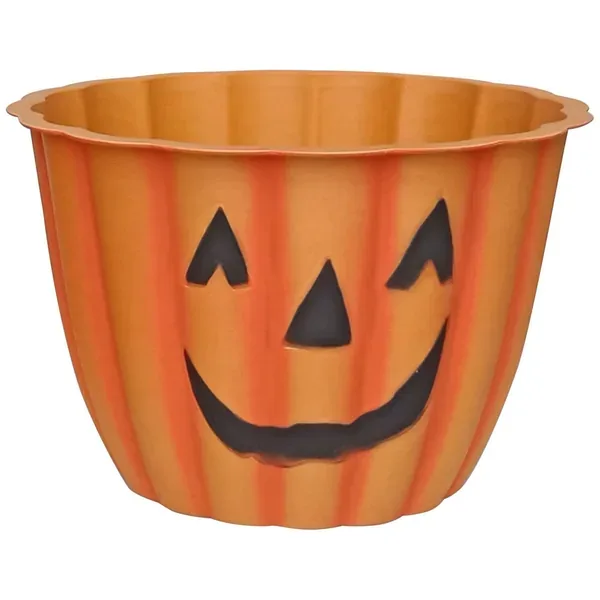 Austram 12" Plastic Pumpkin Planter with Face - Image 2