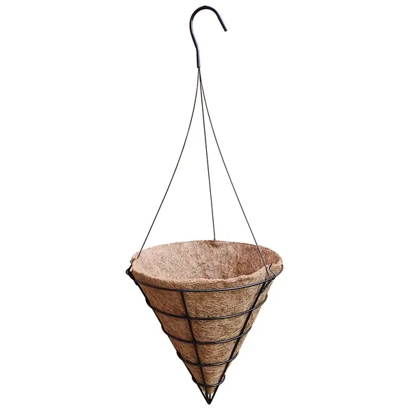 Austram 14" Cone Hanging Basket with Wire Hanger - Image 2