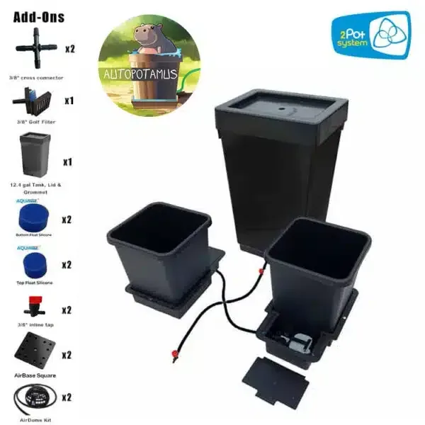 Autopotamus 3′ x 3′ Tent Bundle – 2 Pot XL System (6.6 gal pots) - Image 2