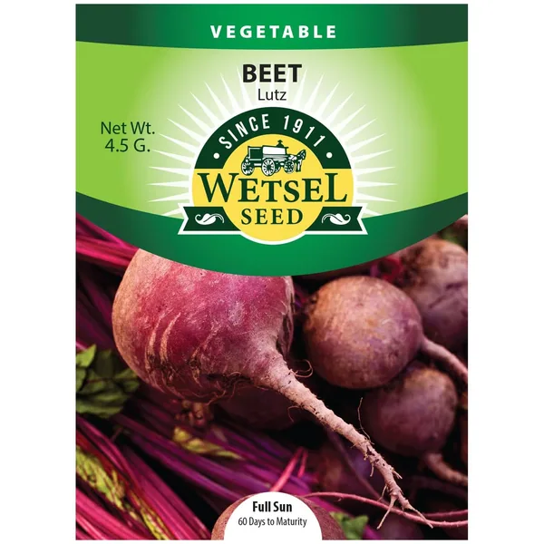 Wetsels Packet Seeds Beets, Lutz Red Stem 4.5 Grams
