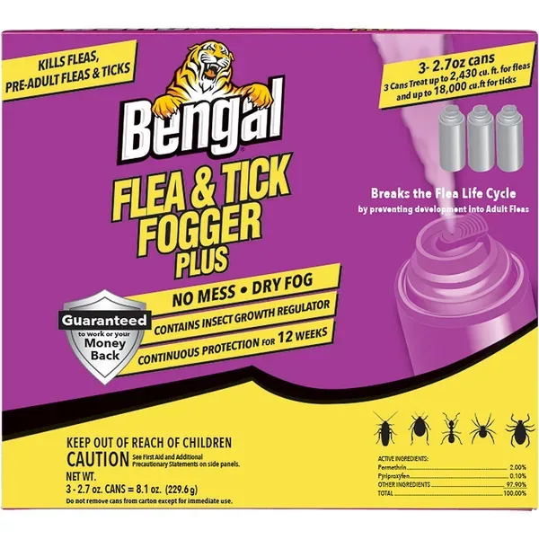 Bengal 3pk 2.7oz Flea Tick Fogger - Image 2