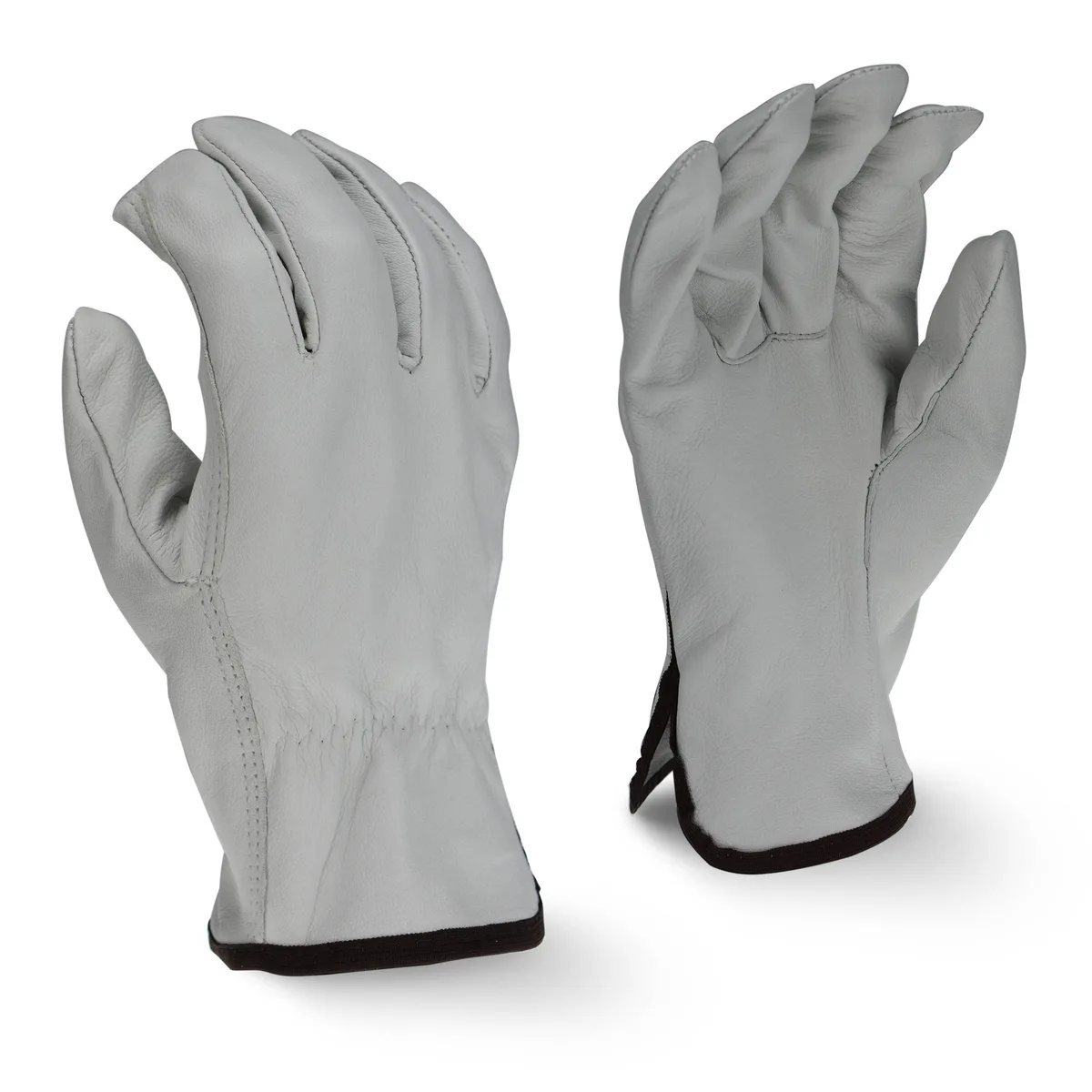 BGC Mens Goatskin Leather Driver L White - Image 2