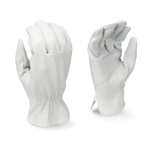 BGC Mens Goatskin Leather Driver M White
