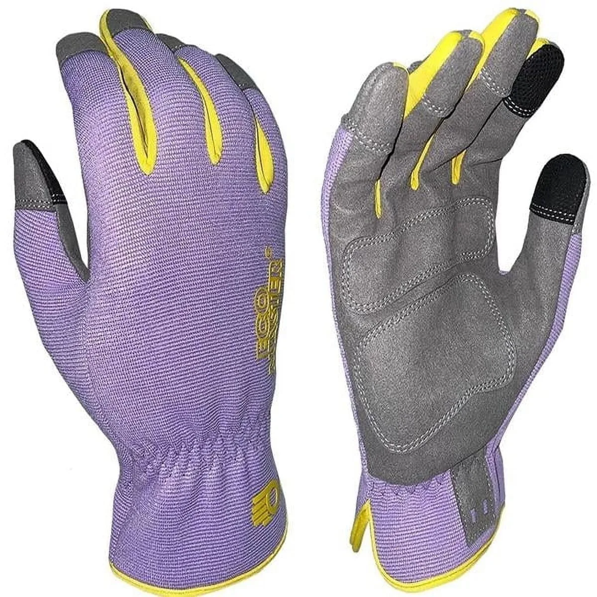 BGC Mens Performance Glove Grey Black Yellow w/ White Palm - Image 2