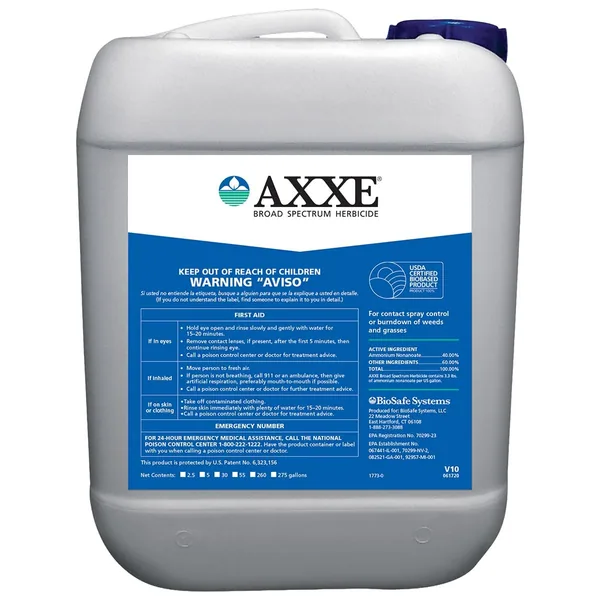 Biosafe Systems Axxe 2.5Gl OMRI ( Ammonium Nonanoate )