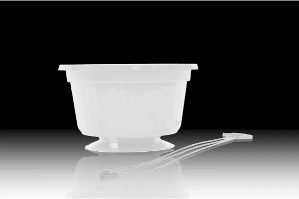 Bld 10.00 Pop Hanging Basket With 19" Flex Wire Hanger White — Case of 50 - Image 2