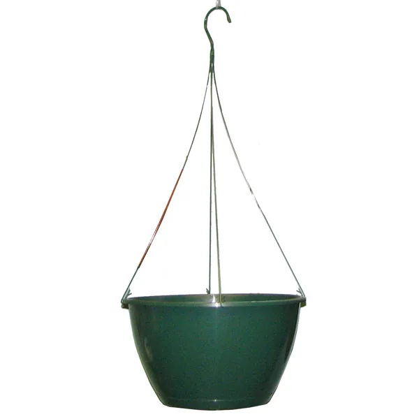 Belden Plastics BLD 12" SL Hanging Basket with 19" Flex Hanger Green