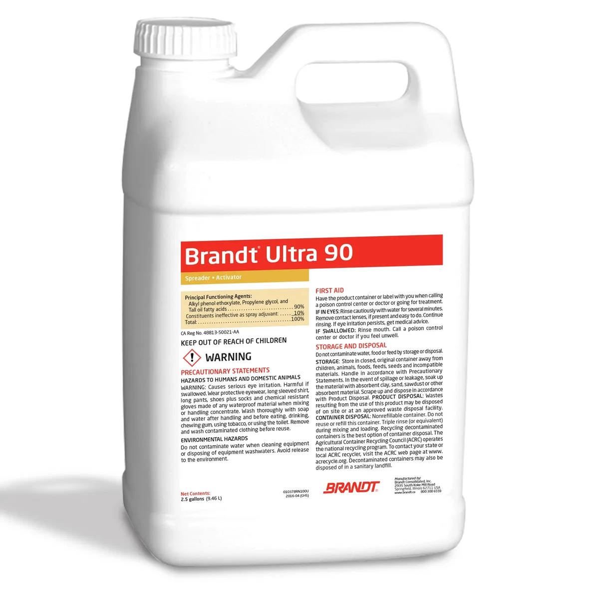 Brandt Ultra 90 2.5Gl non ionic surfactant ( Inspray 90 ) — Case of 2 - Image 2
