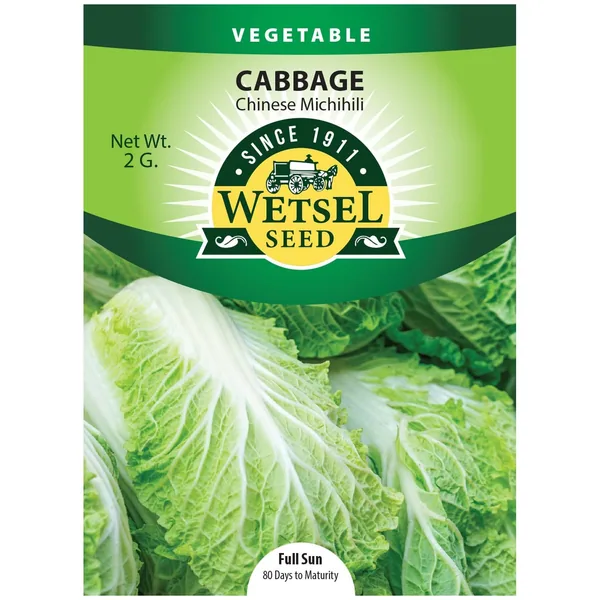 Wetsels Packet Seeds Cabbage, Michihili Chinese 2 Grams