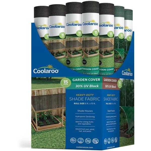 Coolaroo 16pc 6'x15' Light Fabric Rainforest 50% & Black 30%