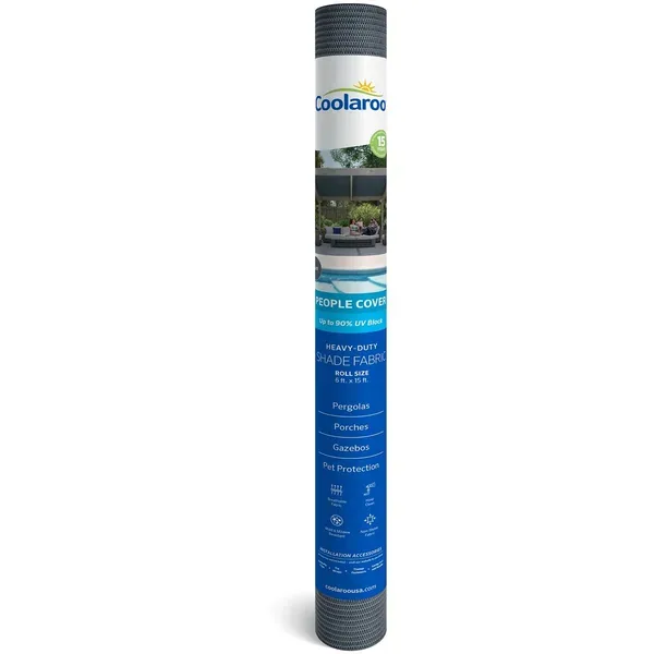 Coolaroo 6'x15' Heavy Fabric Slate 90% Shade - Image 2