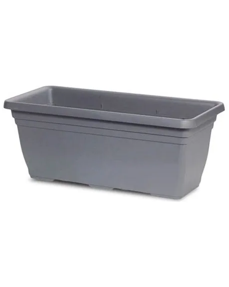 Crescent 31.5"x14"x13" Rectangle Dylan Planter Charcoal
