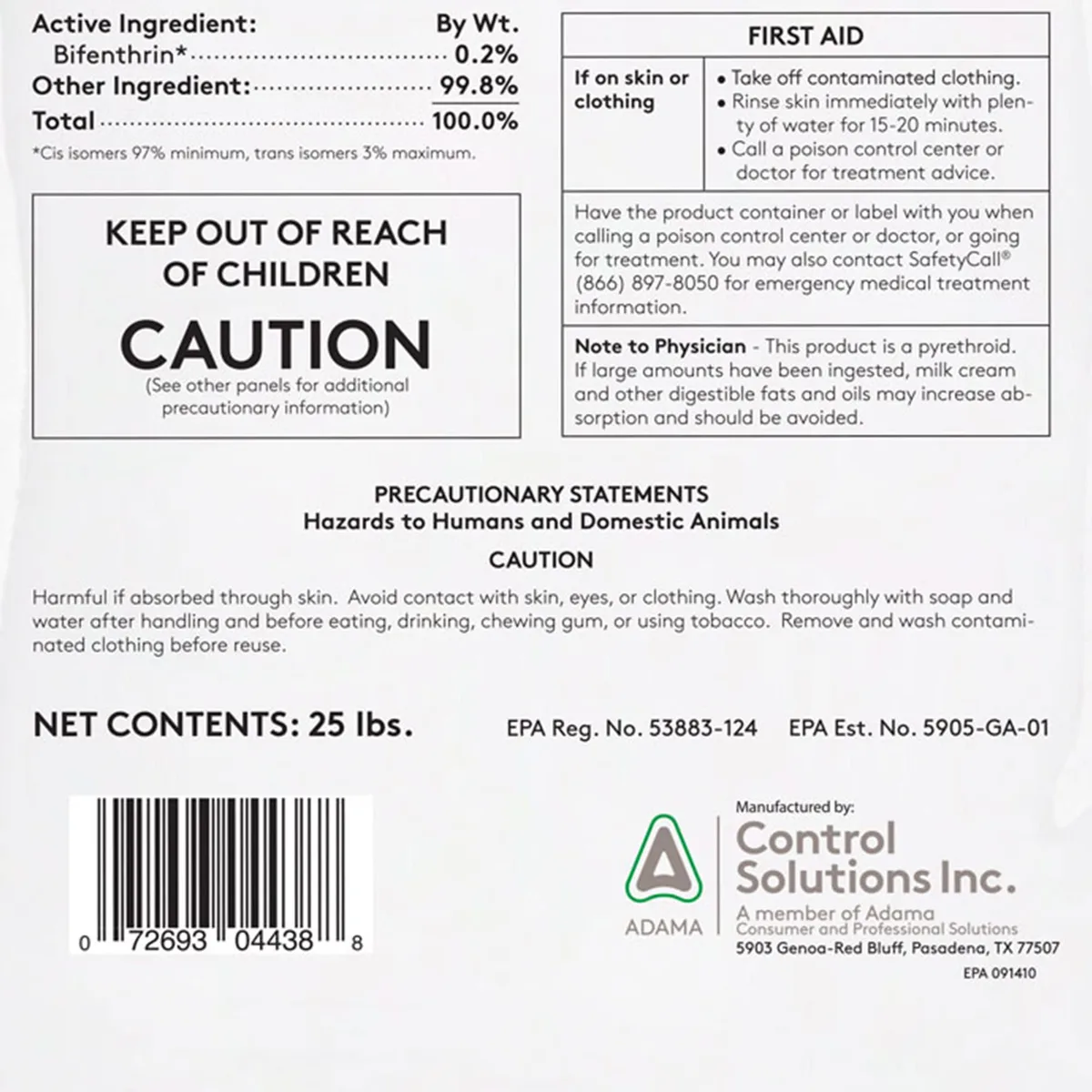 CSI 25lb Bifen L/P .2% Bifenthrin Insecticide Granules - Image 3