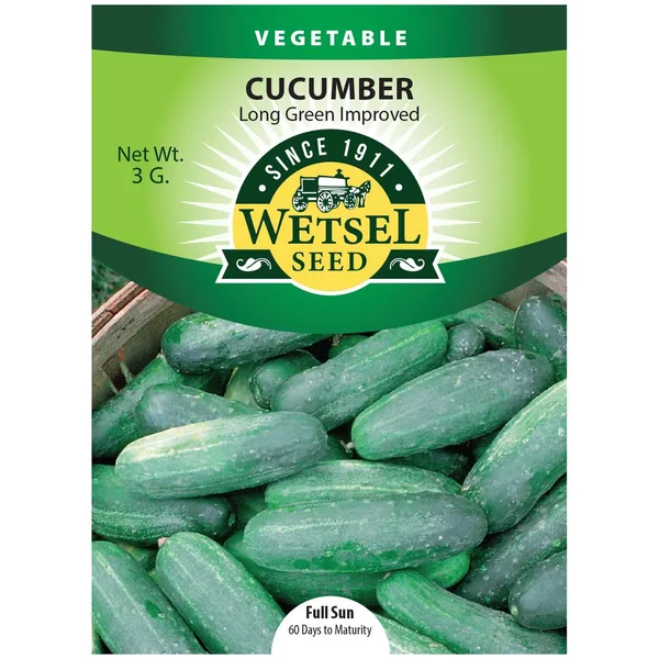 Wetsels Packet Seeds Cucumber, Long Green Improved 3 Grams