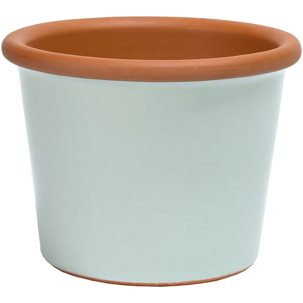 Summit Financial Resources Deroma 5.51" Glazed Cylinder Flower Pot Zephyr